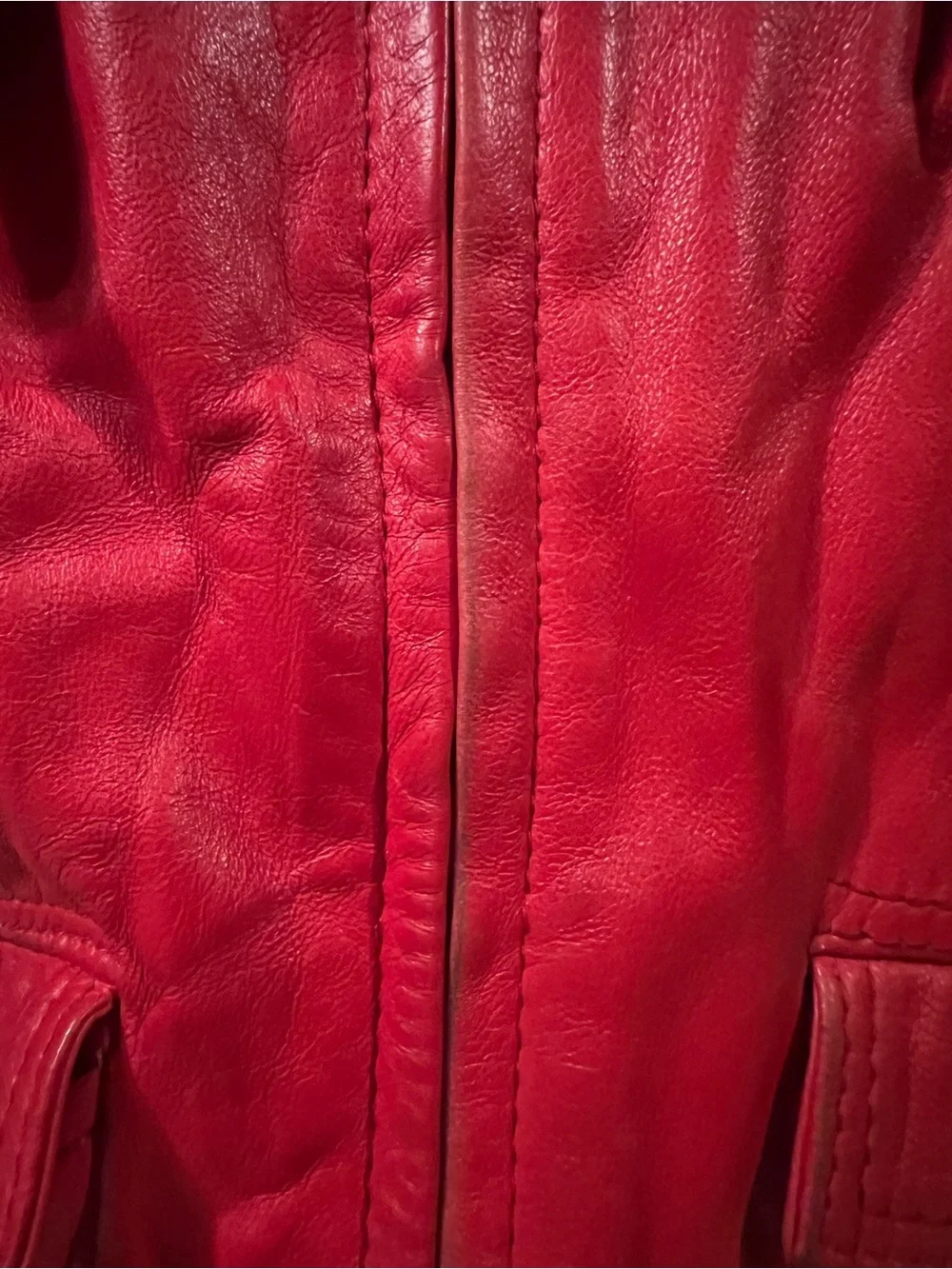 Vintage 1980’s Giotti red leather Michael Jackson Thriller-esque jacket Italy